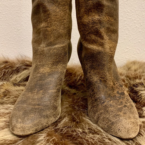 Michael Kors Crinkle Leather Wedge Booties - Picture 2 of 4